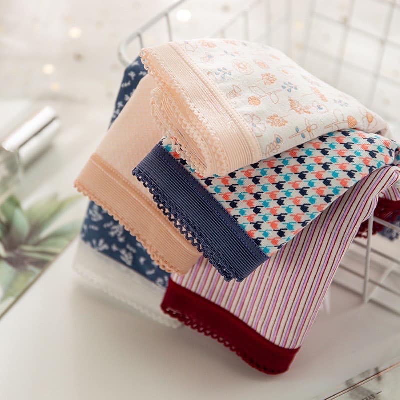 LỐ 10 QUẦN LÓT HỌA TIẾT THỔ CẨM CHẤT COTTON 100% SIÊU MÁT MÃ 0742