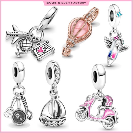 s925 Phụ kiện trang sức vòng cổ vòng tay Pandora bạc (bóng bay/xe máy, v.v.)