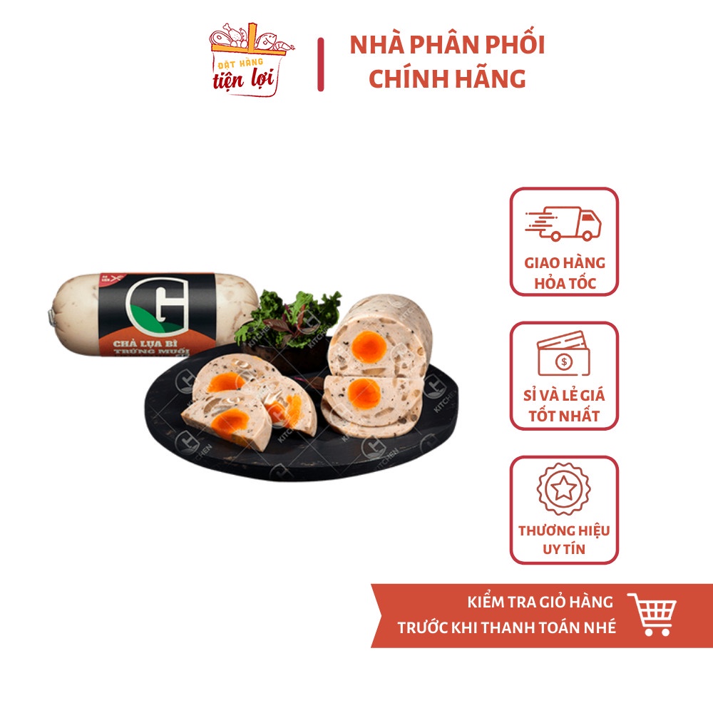 Chả lụa bì trứng muối G Kitchen cây 500g