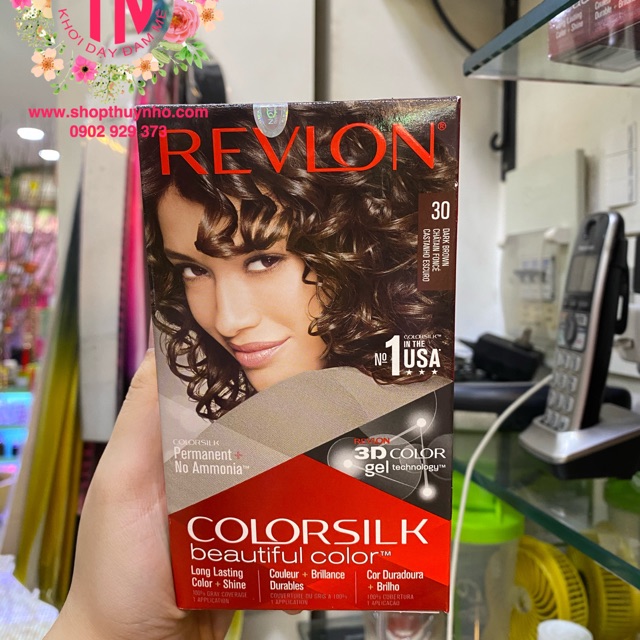 Thuốc nhuộm tóc Revlon ColorSilk số 30 (Dark Brown) - Nâu Sẫm