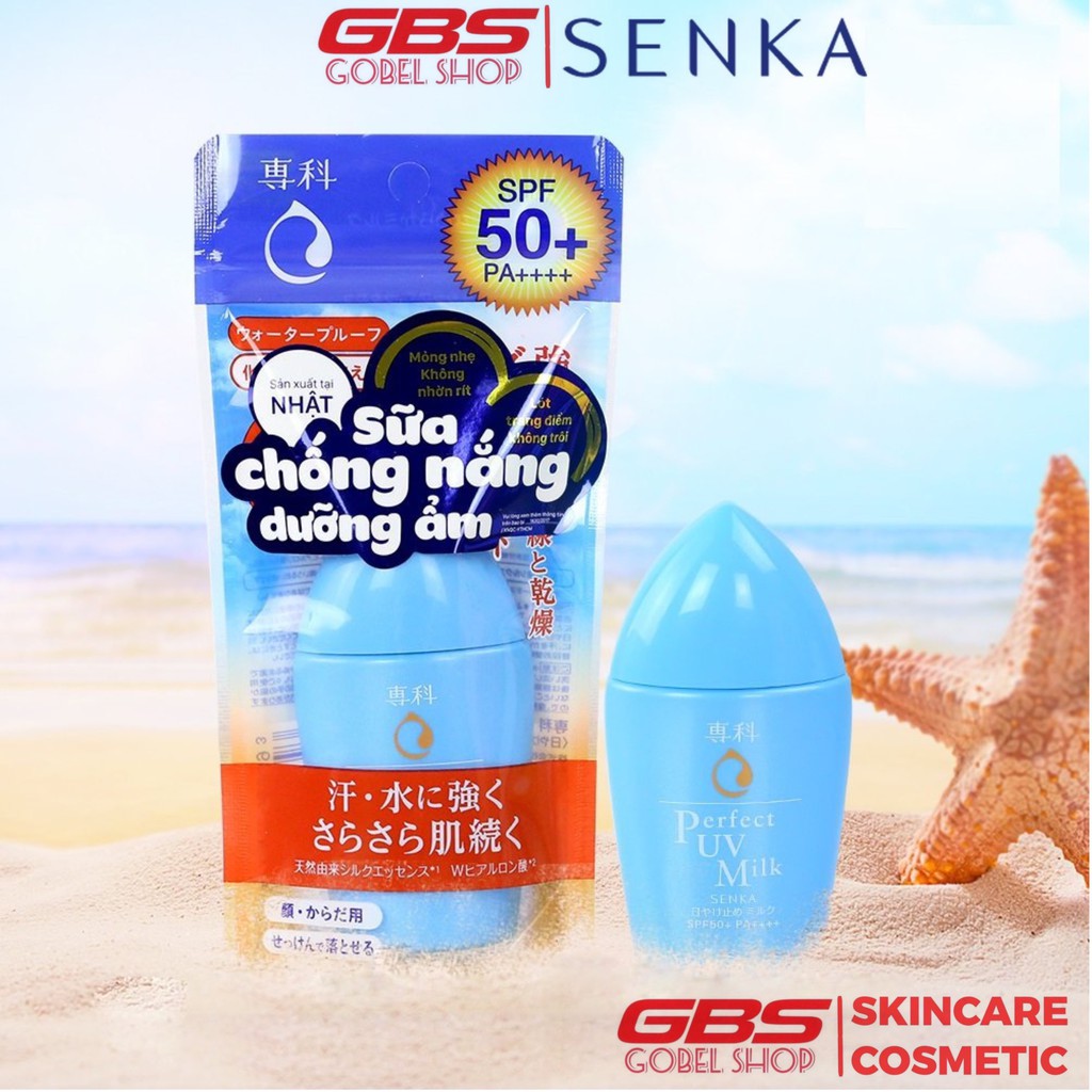 Kem Chống Nắng Dạng Sữa Senka Perfect UV Milk SPF 50+/PA++++ 40ml