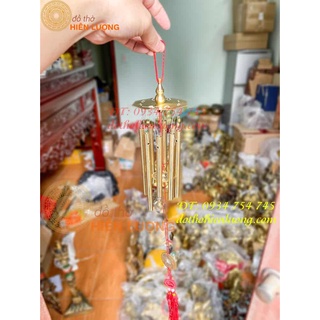 Chuông gió 8 ống phong thủy bằng đồng