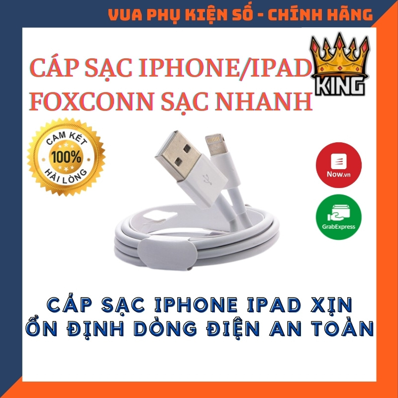 Dây Sạc Foxconn - Cáp sạc Foxconn  1 2 3 ES39 i11 i12 FOXCONN 5V-1A- Bảo vệ thiết bị - Ổn định dòng điện