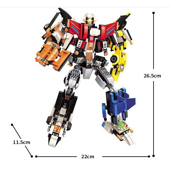 Đồ chơi lego lắp ráp Robot Autobot Chiến Đấu Kết hợp 6 trong 1 với 891 mảnh ghép