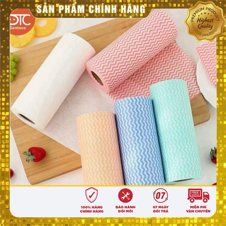 Cuộn giấy vải lau đa năng tiện dụng (50 tờ)