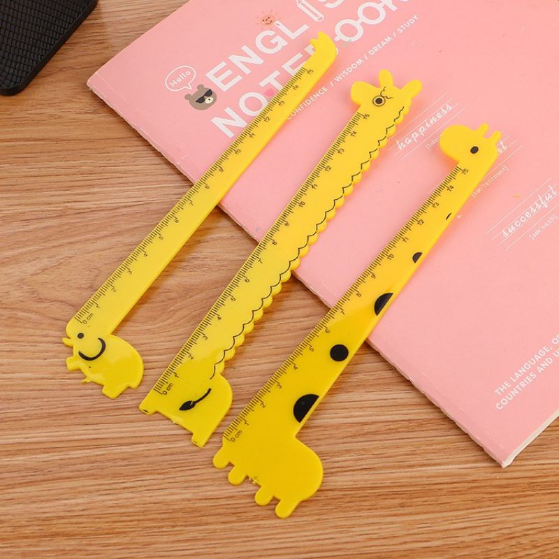 Combo 100 thước kẻ hươu cao cổ học sinh dài 15cm