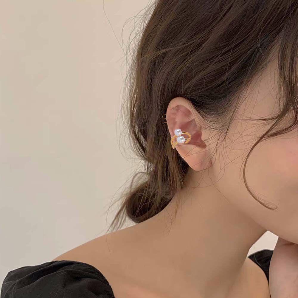 Khuyên Kẹp Vành Tai Hình Chữ C Bằng Hợp Kim Không Cần Khoan Lỗ Phong Cách Hàn Quốc Thời Trang