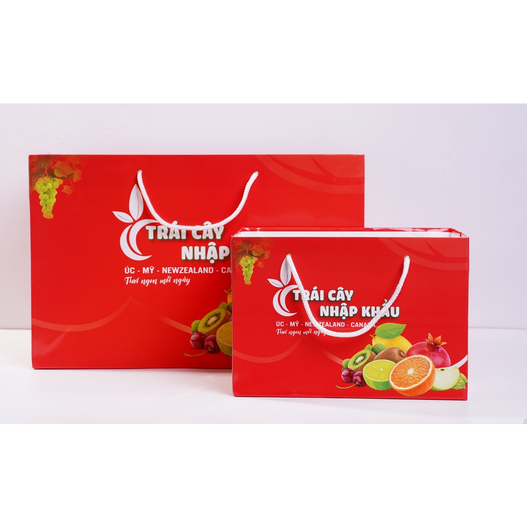 Combo 10 túi đỏ Túi giấy đựng trái cây