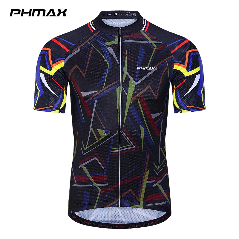 Áo jersey PHMAX tay ngắn thoáng khí cho nam đạp xe leo núi