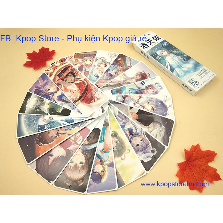 ANIME Hộp bookmark kèm sticker dán conan, onepiece, naruto, honkai inpact 3, love producen