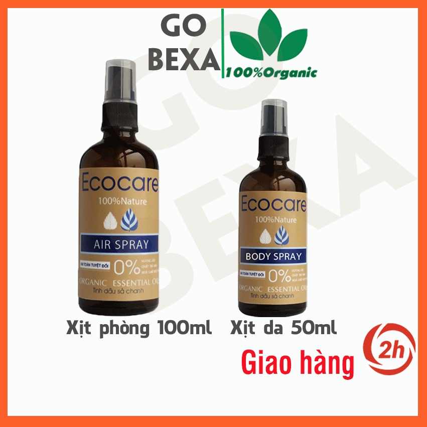 Chai xịt đuổi muỗi Ecocare, xua đuổi muỗi và côn trùng, dung tích 50ml -100ml