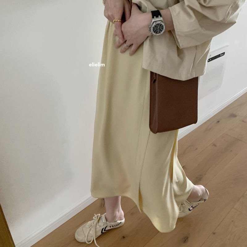 Chân Váy Xẻ Tà Dáng Rộng Thời Trang Mùa Thu Cho Nữ