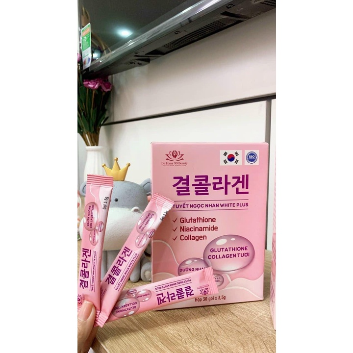 Tuyết Ngọc Nhan WHITE PLUS-Collagen truyền trắng hany sáng da mờ nám trẻ hóa da