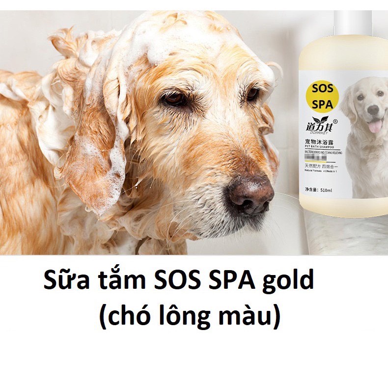 Sữa Tắm Dành Cho Thú Cưng SOS SPA 510ml mềm mượt lông mùi thơm dịu nhẹ sạch ve rận