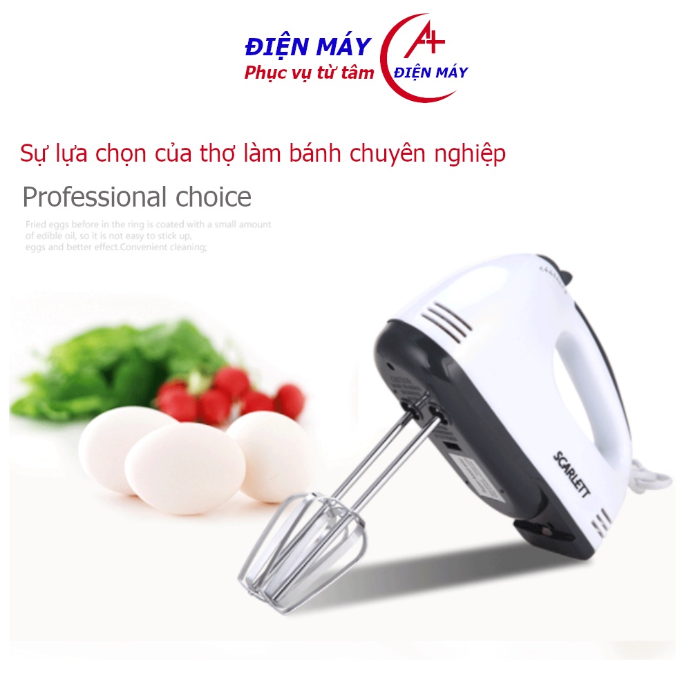 Máy Đánh Trứng Cầm Tay Mini Trộn Bột 7 Tốc Độ Công Suất 180W