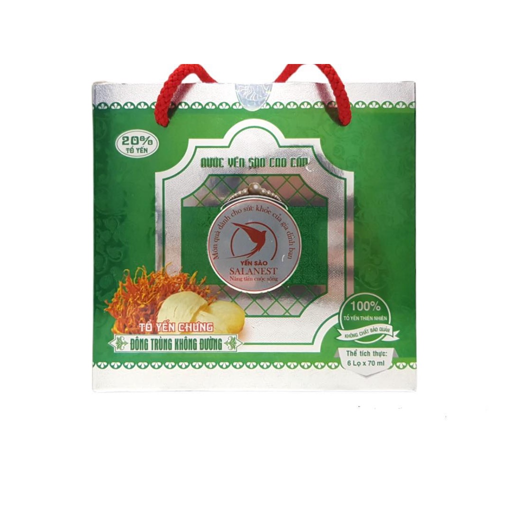 Salanest - Nước yến chưng đông trùng hạ thảo không đường và 20% yến tươi