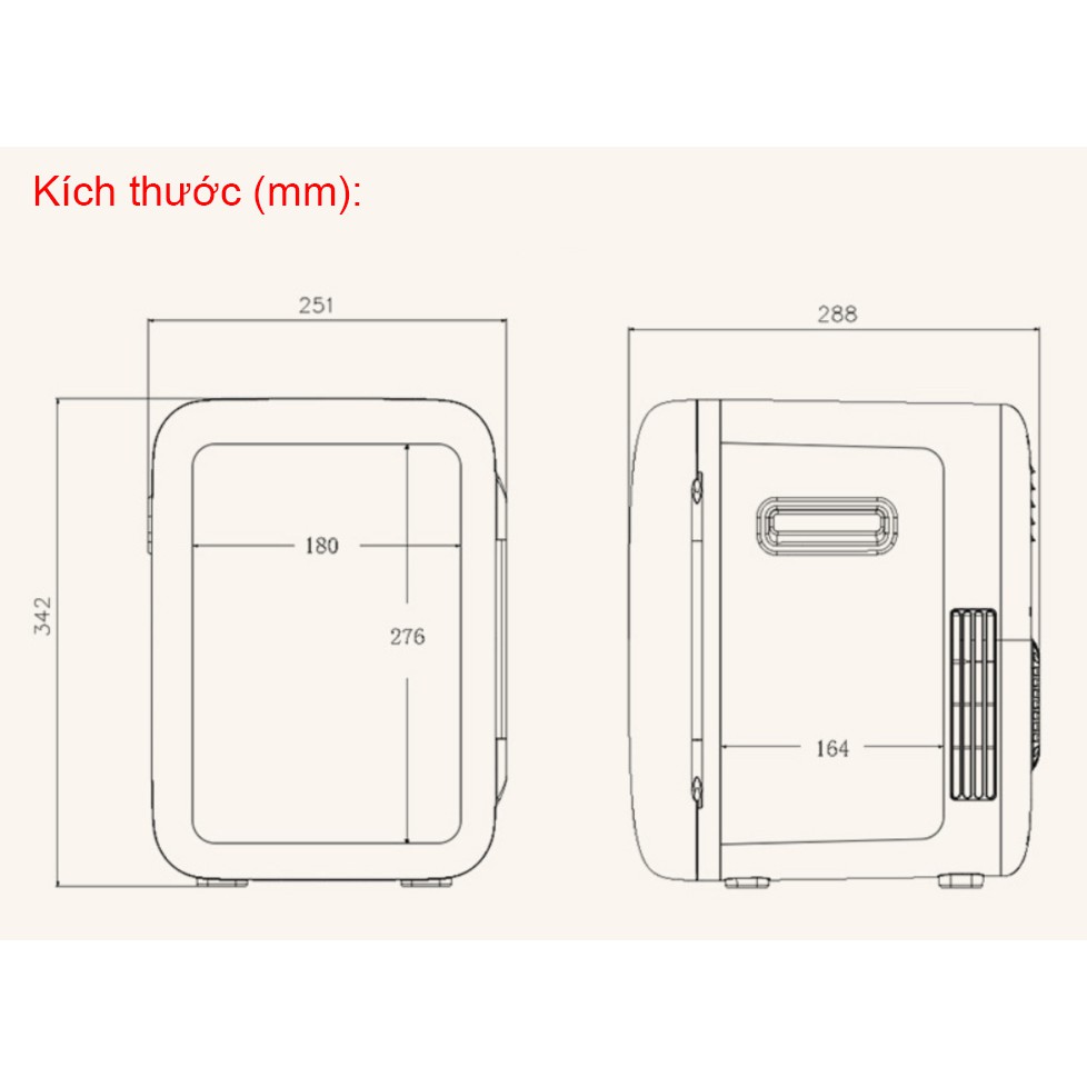 Tủ lạnh mini KEMIN (Dùng cả trên oto xe hơi và trong nhà) - Loại 10L