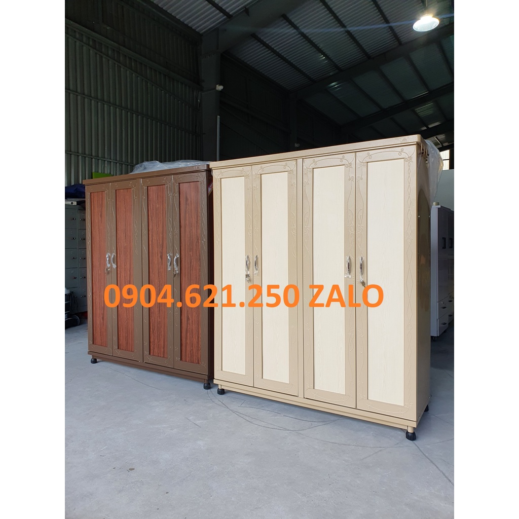 Tủ Sắt Quần Áo Cao Cấp Trung Hưng, Cao 1M8 Ngang 1m55 Sâu 53cm ,Mặt Gỗ MDF Siêu Sang Gía KHO