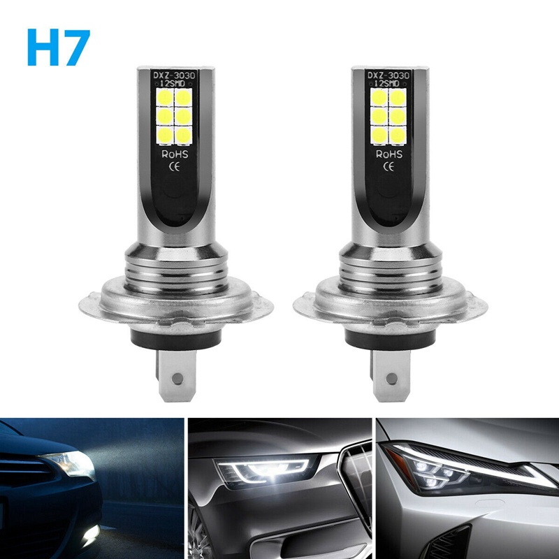 2 Bóng Đèn Pha LED H7 1000LM 6000K#K0