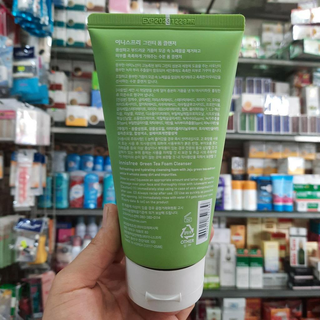 Sữa rửa mặt Innisfree Trà Xanh Green Tea Foam Cleanser 150ml
