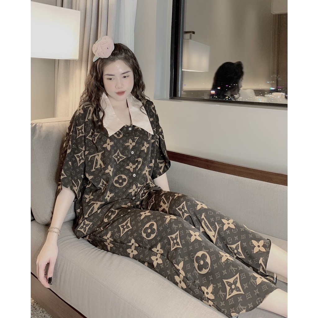 Pijama - Bộ Lụa Ngủ Tay Ngắn, Chất Liệu Mango Mát Lịm [HÀNG CHUẨN ĐẸP] | BigBuy360 - bigbuy360.vn