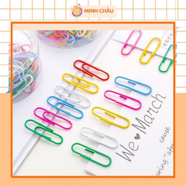 Set 50 Kẹp Giấy Tài Liệu Sổ Sách Đa Dạng Màu Sắc