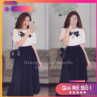 Chân Váy Xếp Ly Midi Loại 1 💖FREESHIP💖Giảm 10K khi Nhập Mã [MMHUCUT3] Chân Váy Midi Xếp Ly Dập Ly Cực Đẹp