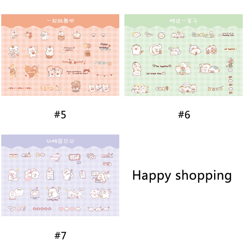 Set 46 Miếng Dán PET Họa Tiết Hoạt Hình Chống Thấm Nước