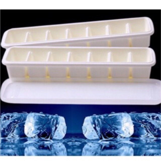 Khay nhựa đựng đá/ đồ ăn có nắp đậy bền đẹp, tiện lợi