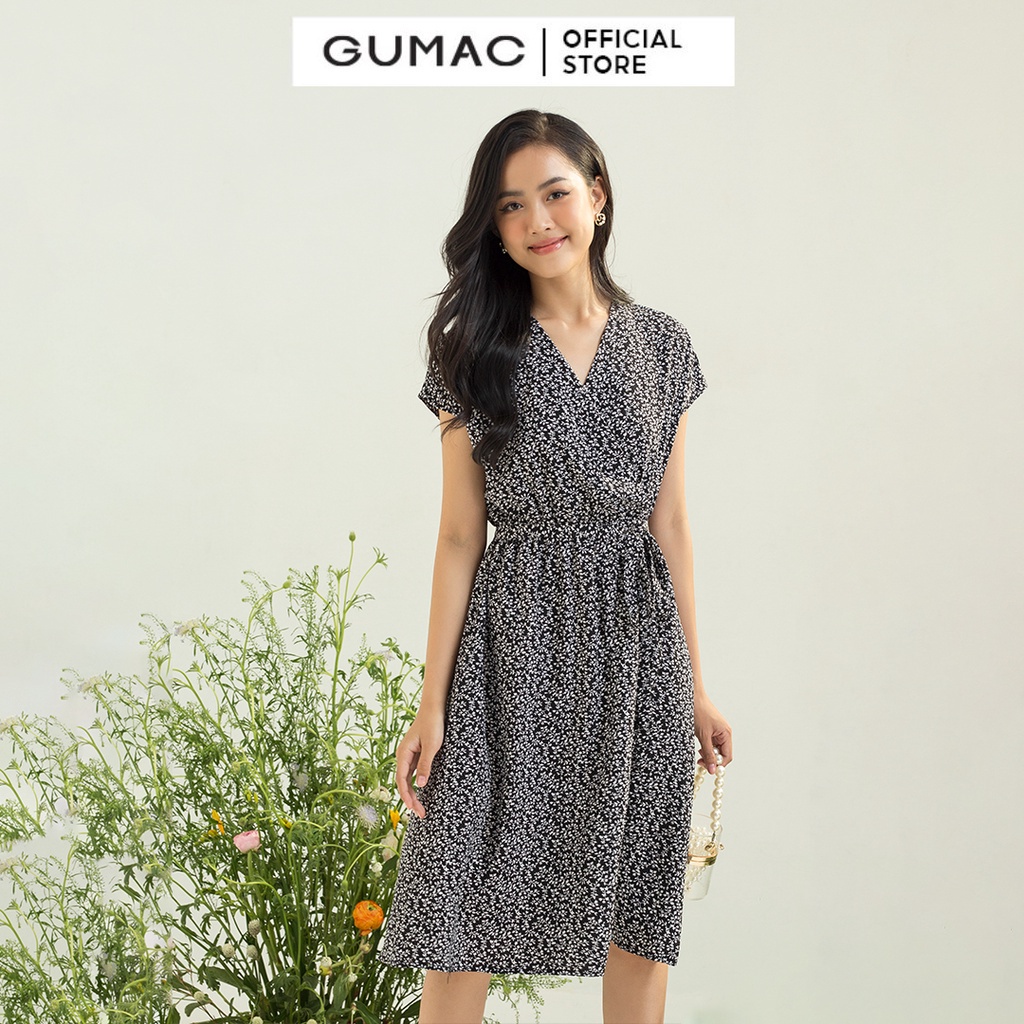 Đầm tay dơi eo chun thời trang GUMAC DC03072