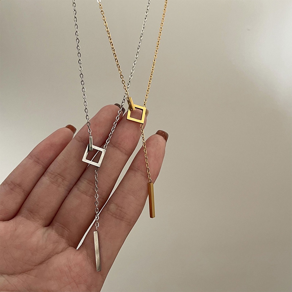 Dây Chuyền Bạc Sterling Kiểu Dáng Hình Học Cao Cấp Sang Trọng