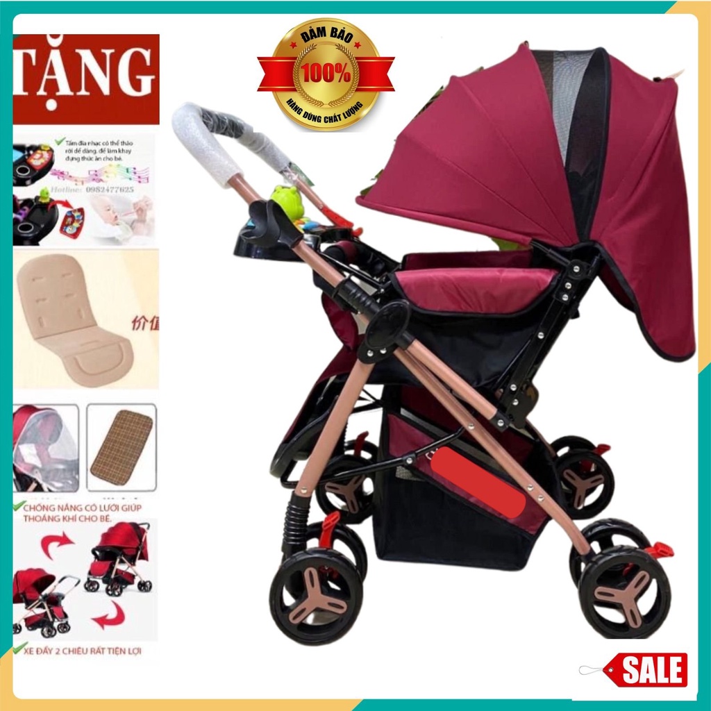 Xe đẩy 2 chiều 3 tư thế rẻ nhất thị trường