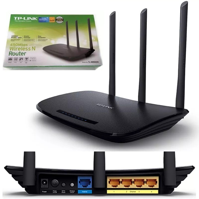 ]Bộ phát Wi-Fi TP-Link TL- WR940N V6.0- Chuẩn N Tốc Độ 450Mbps Bảo hành 24 T
