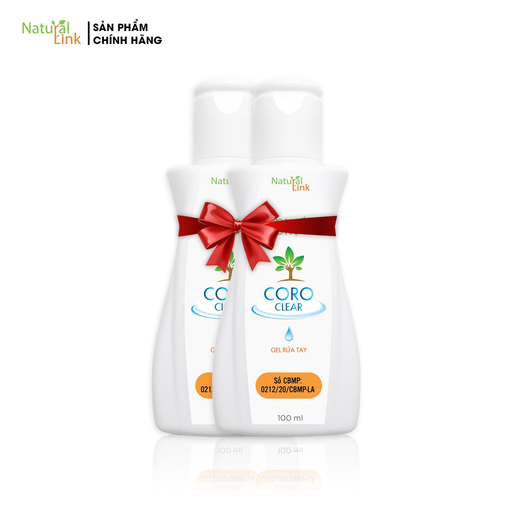 COMBO 2 COROCLEAR - Gel rửa tay khô cao cấp Đạt tiêu chuẩn GMP-WHO ( TRẮNG) Chai 100 ml