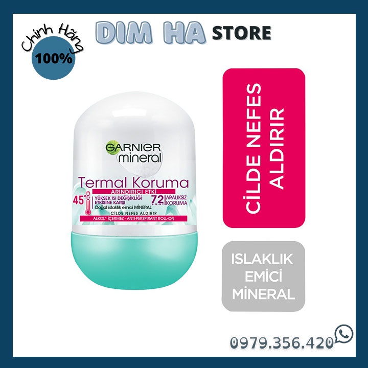 Lăn Nách Trứng Garnier Miniral 50ml Của Nga - Bảo Vệ 48h Không Ố Vàng