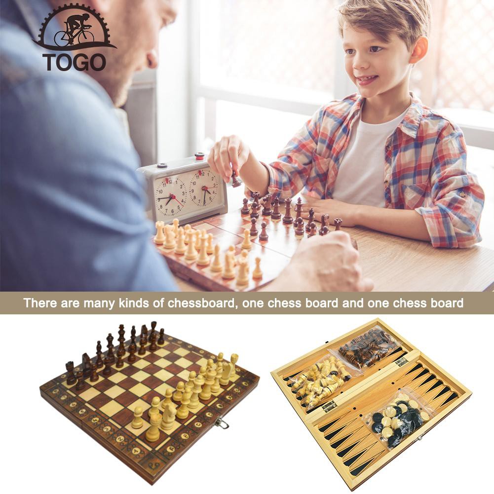 [TOGO]International Chess 3 in 1 Folding Table Family Party Board Game Puzzle Toy