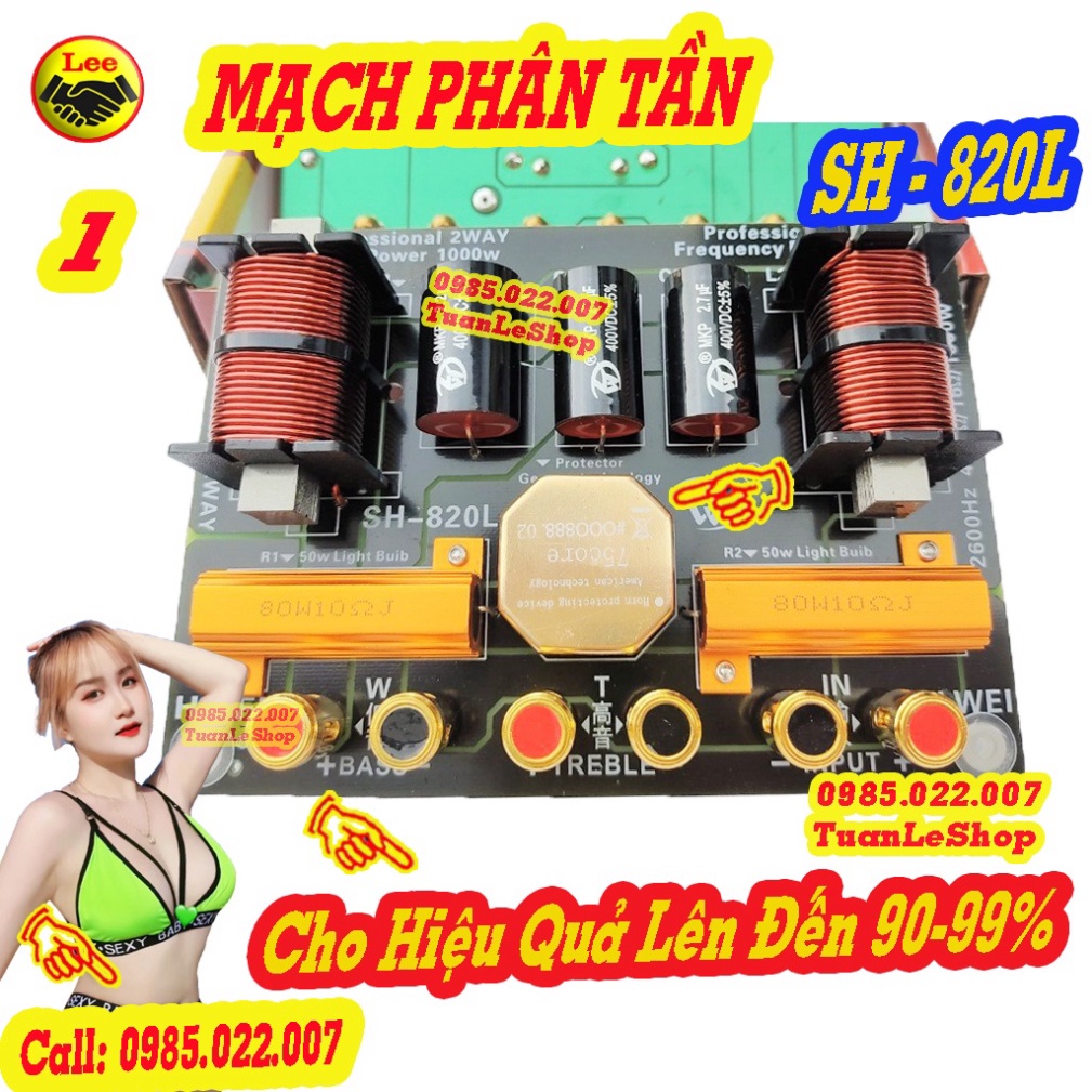 MẠCH LOA FULL BASS 40, BASS 30, MẠCH 1 BASS 1 TREBLE - MACH 820L - MẠCH PHÂN TẦN CHỐNG CHÁY TREBLE 850, TREP 750