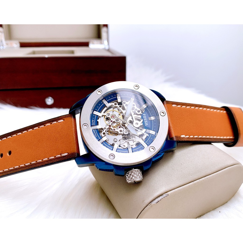 ĐỒNG HỒ NAM GUESS MODERN MACHINE AUTOMATIC BROWN LEATHER ME3135