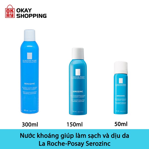 Nước khoáng giúp làm sạch và dịu da La Roche-Posay Serozinc 50ml
