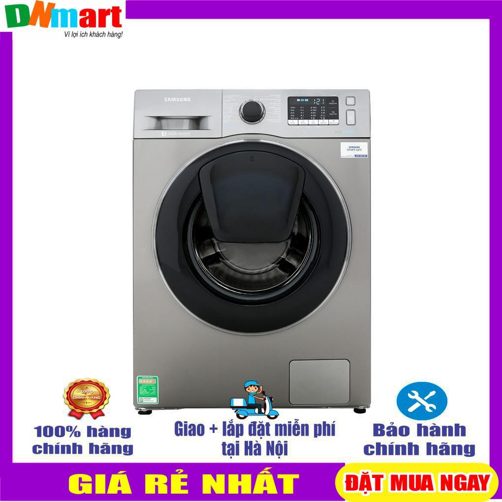 Máy giặt Samsung WW10K54E0UX/SV inverter cửa ngang 10kg màu xám bạc{VẬN CHUYỂN MIỄN PHÍ + LẮP ĐẶT TẠI HÀ NỘI}