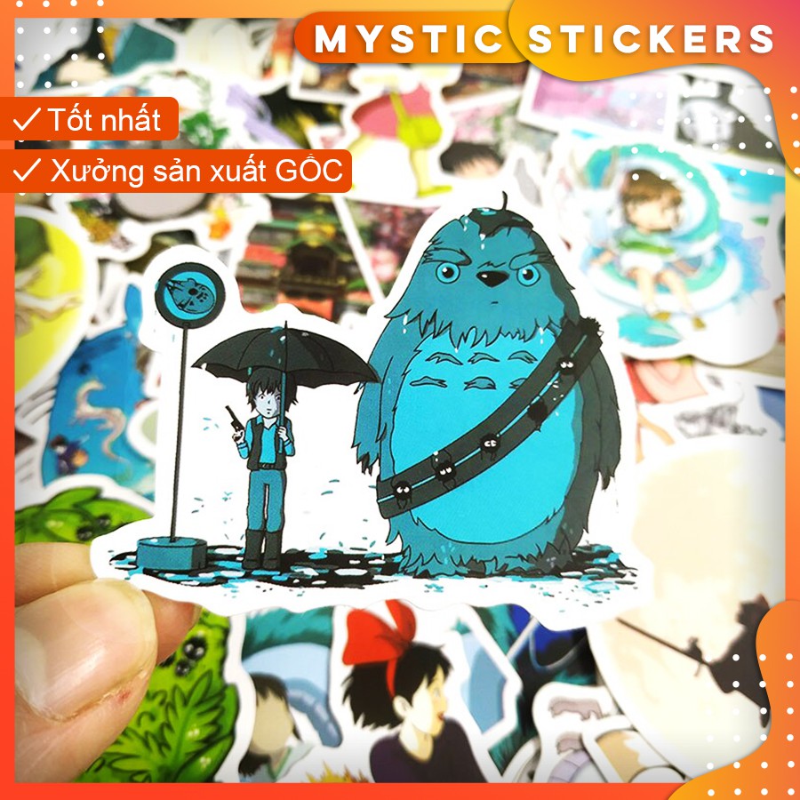 [SPIRITED AWAY 1] 50 Sticker chống nước trang trí ,dán xe laptop mũ bảo hiểm vali...