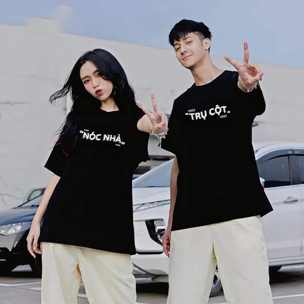 Áo đôi nam nữ unisex Trụ Cột Nóc Nhà , đồ đôi nam nữ tay lỡ form rộng vải cotton