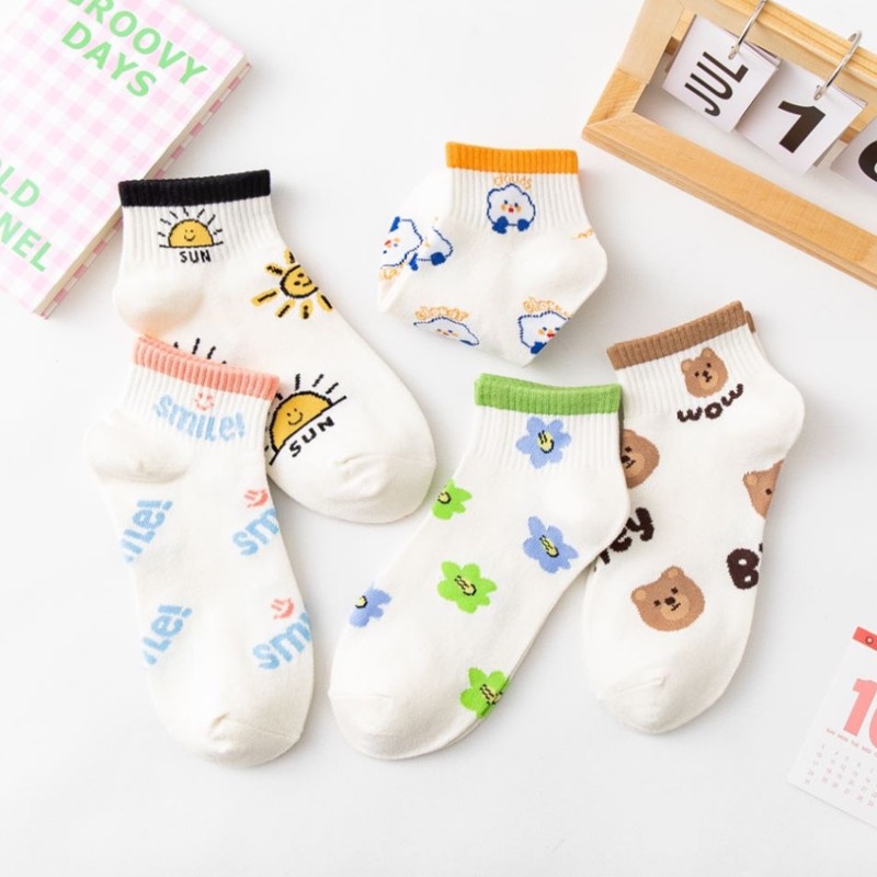 Vớ tất cổ ngắn hoa mặt trời gấu wow