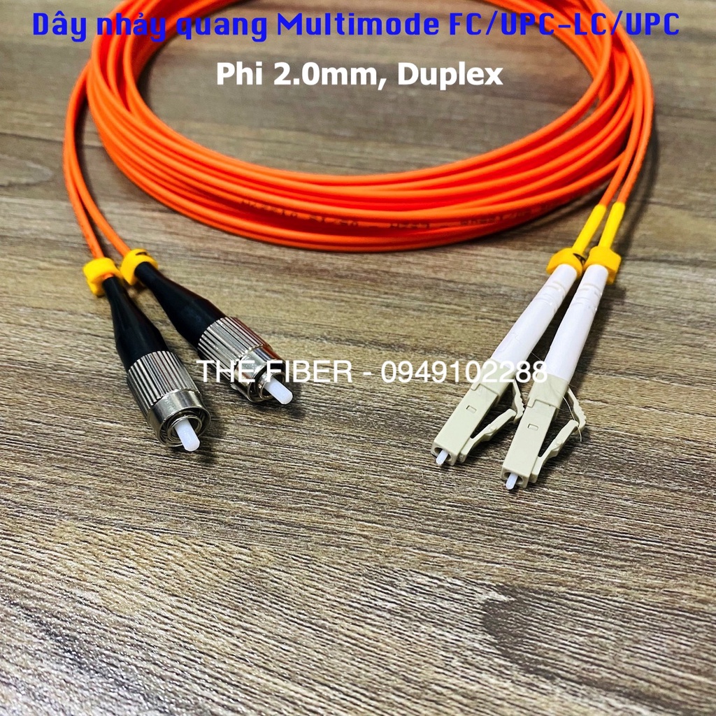 Dây Nhảy Quang Multimode FC/PC-LC/PC Duplex, Phi 2.0mm - Chiều dài theo yêu cầu