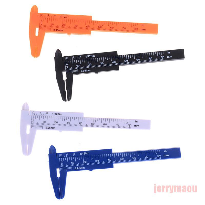 1 thước cặp bằng nhựa mini 80mm tiện dụng