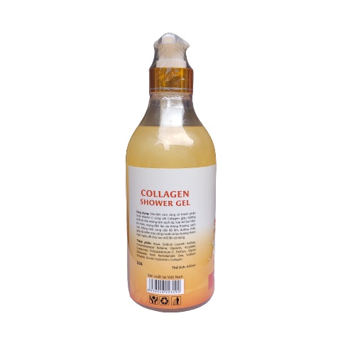 Sữa tắm dưỡng ẩm trắng da toàn thân leoQ collagen cam vàng 600ml