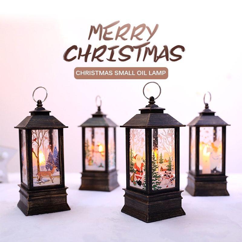 Đèn LED Treo Trang Trí Giáng Sinh Hình Ông Già Noel Tuần Lộc