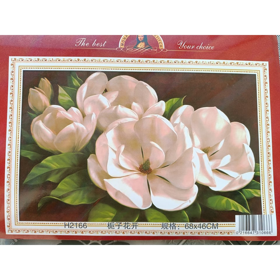 Tranh thêu chữ thập Hoa Trà H2166-68x46cm