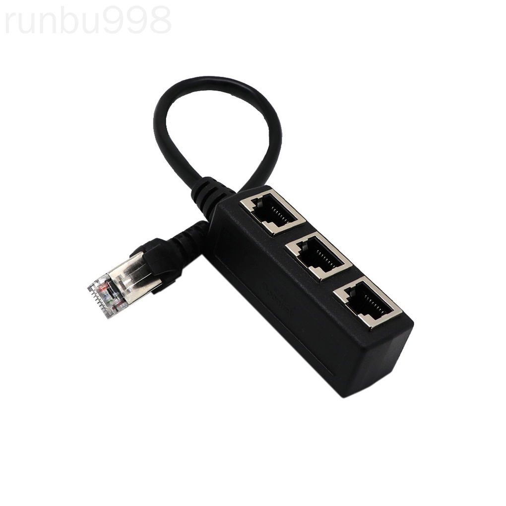 Đầu chia cổng mạng LAN RJ45 1 đầu dương sang 3 đầu âm