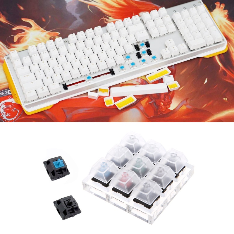 Bộ Dụng Cụ Kiểm Tra Công Tắc 9 Nút Cho Cherry MX